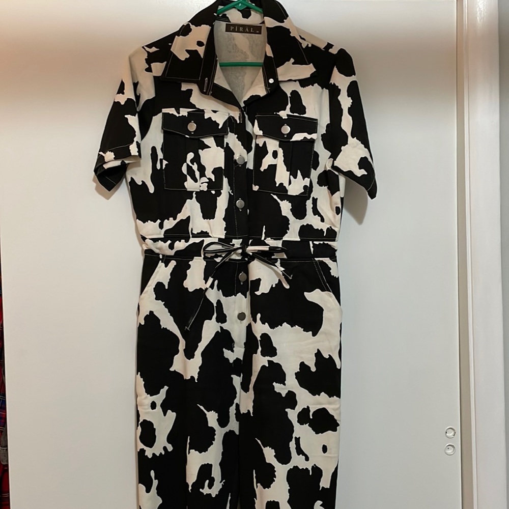 Cow Print Jumpsuit